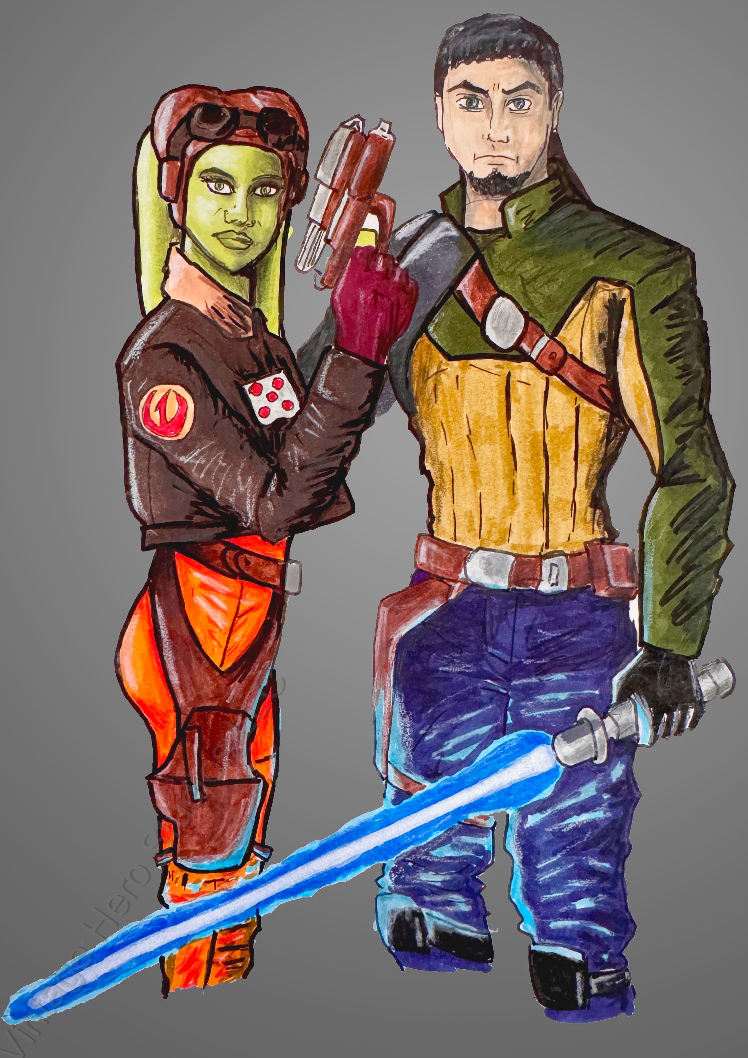 Star Couples — Original Drawing